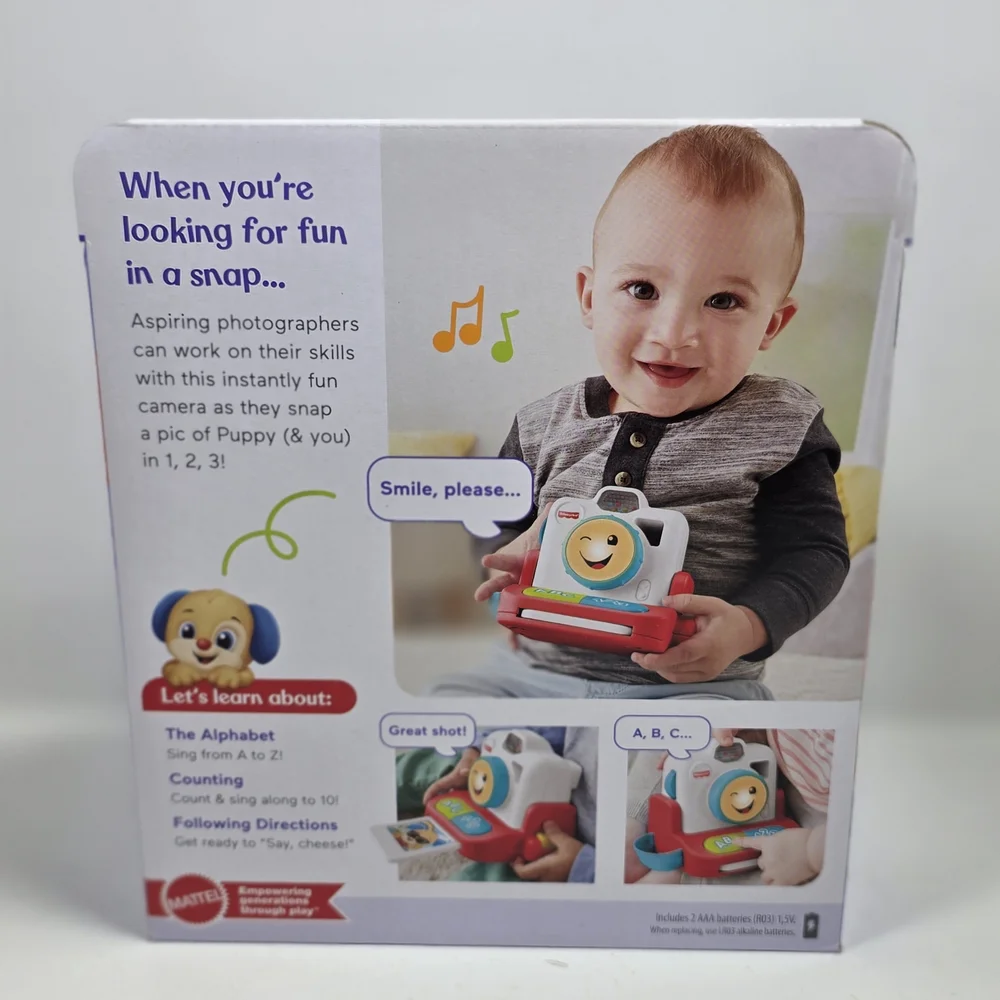 Fisher-Price Laugh & Learn Click & Learn Camera - Red, Blue, White